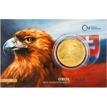 Česká mincovna zlatá uncová minca Orol 2021 stand číslovaný 1 oz
