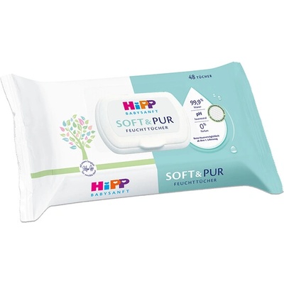 HiPP Babysanft Мокри кърпички 99, 9% вода - 48 броя