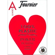 Fournier Jumbo 100% plastové, červené