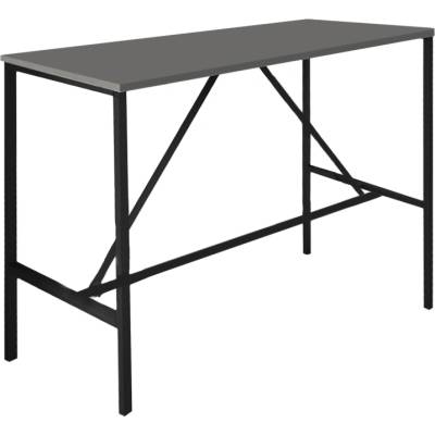 TopMebel Crego метал - меламинов бар маса в цвят антрацит 100x45x89см