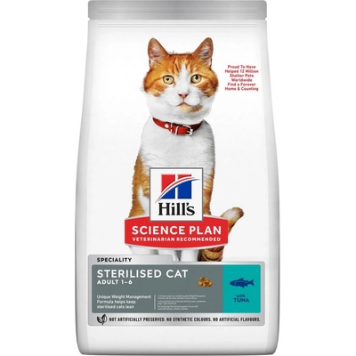 Hill's Science Plan granule pro kastrované dospělé kočky s tuňákem 15 kg