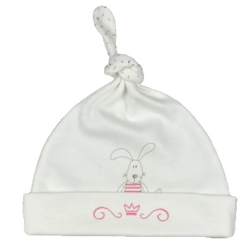 For Babies Бебешка шапка с възел For Babies - Зайче, 3-6 месеца (2412 y2)