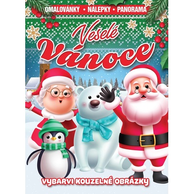 Omaľovánky Veselé Vianoce so samolepkami 23x31cm