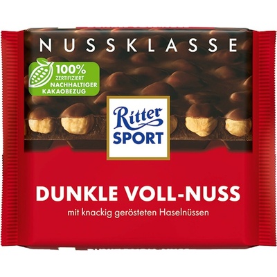 Ritter Sport Nussklasse hořká s celými oříšky 100 g