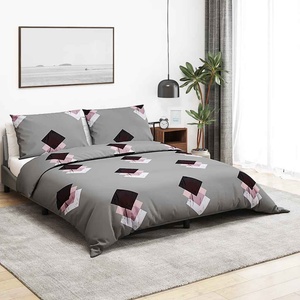 vidaXL Комплект пликове за завивка, многоцветен, 200x200 см, памук (136471)