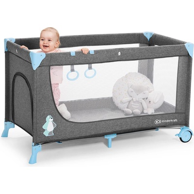 KinderKraft Бебешка преносима кошара KinderKraft JOY, Синя (KKLJOYBLU00000)
