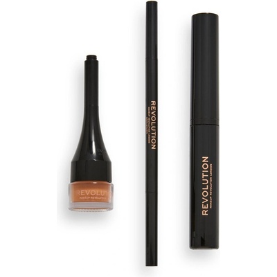 Revolution Beauty Ultra Brow Builder Kit Medium Brown Комплект за очи и вежди 3, 1gr