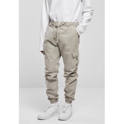 Urban Classics pánské bavlněné kapsáčové kalhoty wolfgrey