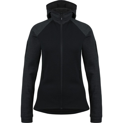 Stoic Дамско поларено яке Stoic Women's MerinoFleece335 KuolpaSt. Zip Hoody Fleece jacket - Black / Black Melange (105-5556-0113)