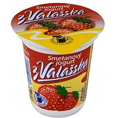 Mlékárna Valašské Meziříčí Smetanový jogurt z Valašska jahoda s vanilkou 150 g