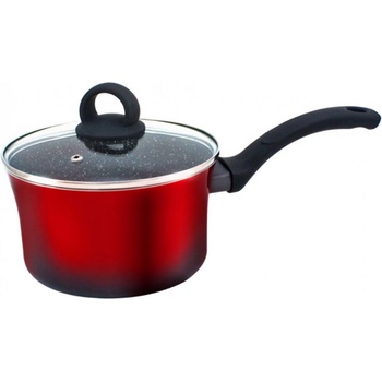 Sapir Касерола с капак zephyr zp 4421 t18, 2.2 литра, 18х11 см, Мраморно покритие, Индукция, Червен/черен (1321120018)