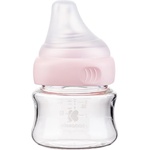 KikkaBoo Бебешко стъклено шише Kikkaboo - Pink, 100 ml (31302020088)