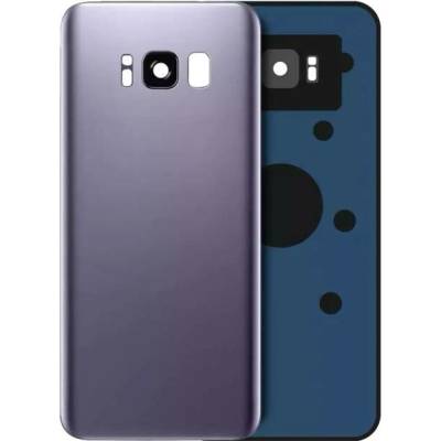 Zadní sklo s krytkou kamery Samsung Galaxy S8 bez loga – orchidejově šedé – Aftermarket Plus SAM3844