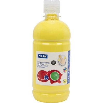 Farba prstová MILAN 500 ml žltá