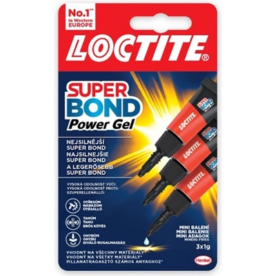 HENKEL Loctite Super Bond POWER Gél Mini Trio 3 x 1 g