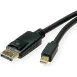 Roline Кабел DisplayPort 1.4 - Mini DisplayPort, 8K60Hz, HDR, M/M, 1 м, черен 11.04. 5814-20 (11.04.5814-20)
