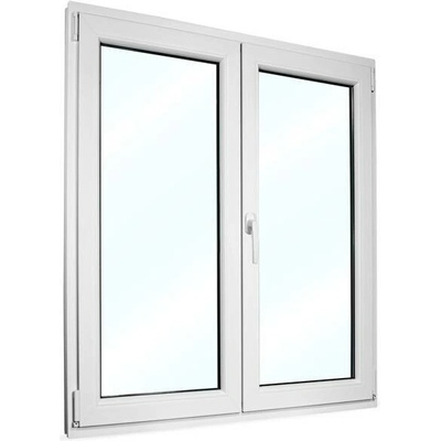 SkladOken.cz Plastové okno 1100 x 1300 mm dvoukřídlé se štulpem, bílé, PRAVÉ
