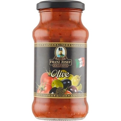 Kaiser Franz Josef Exclusive Paradajková omáčka so zelenými a čiernymi olivami 350 g