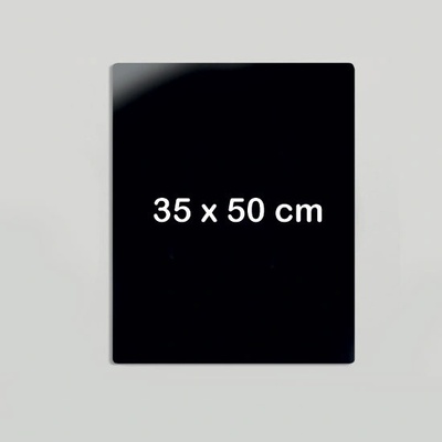 B2B Partner Skleněná magnetická tabule na zeď, černá, 500 x 350 mm