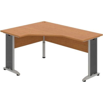OFFICE PRO s.r.o. HOBIS kancelársky stôl pracovný tvarový, ergo pravý - CEV 60 P, jelša