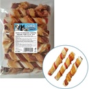 JUKO Snacks Tyč byvolí krútená 2 farebná obalená kuracím mäsom 12,5 cm 20 ks