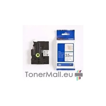 Image 1 of Brother Paper Tape Black on White, Continuous, Non-laminated, Brother TZE-N201