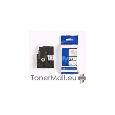 Brother Paper Tape Black on White, Continuous, Non-laminated, Brother TZE-N201
