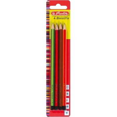 Herlitz H, HB, B, 2B 4бр. моливи 08670051 (08670051)