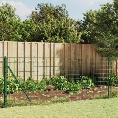 vidaXL Drátěný plot s přírubami zelený 1,1 x 25 m