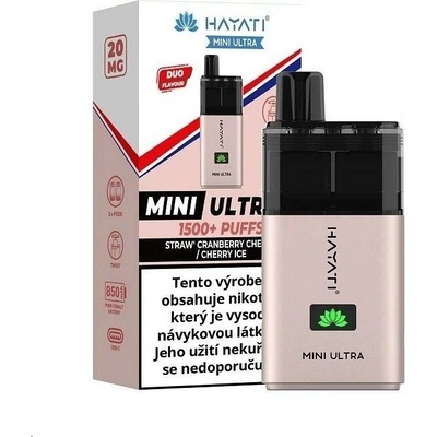Hayati Mini Ultra Straw´ Cranberry Cherry Cherry Ice 20 mg 1500 potáhnutí