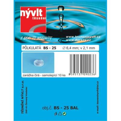 doraz samolep.půlkul.pr. 6,4x2,1mm transparentní BS-25 (10ks)