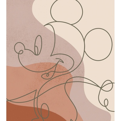 Komar Vliesová fototapeta Mickey Line Drawing rozměry 250 x 280 cm