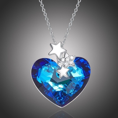 Éternelle Exkluzivní Swarovski Elements Niamh srdce NH1120 Modrá