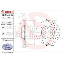 Brzdový kotouč BREMBO 09.9145.1X