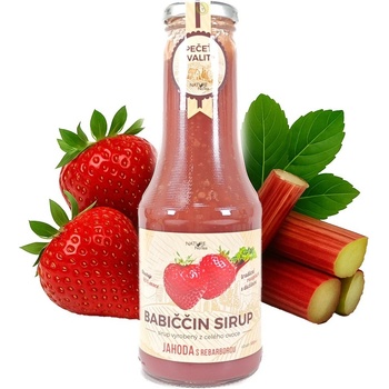Nature Notea Babiččin sirup Jahoda s rebarborou 0,5 l