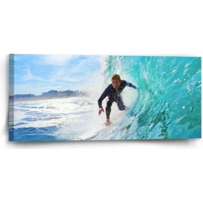 Sablio Obraz Surfař na vlně - 110x50 cm