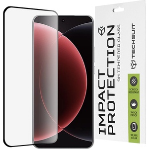 Techsuit - 111D пълно покритие / пълно залепено стъкло / 3D извит екран - Xiaomi 15 Ultra - черен