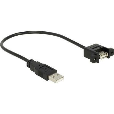 Delock 85462 USB 2.0 USB A zásuvka USB A vidlice 0,25m černý