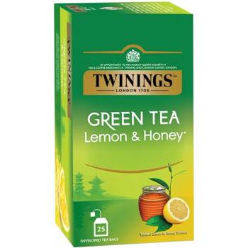 TWININGS Green Tea Lemon & Honey 25 пакетчета зелен чай