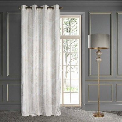 Takoy LIMITED COLLECTION záves LUNA z mäkkého zamatu so zlatým motívom listov banánovníka 140 x 250 cm-HF-399042 | 140 x 250 cm