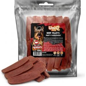 Uniq Pets Dog Snacks Meaty Beef Fillets говежди филета за кучета, 500 г