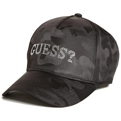 GUESS Camo Rhinestone Logo