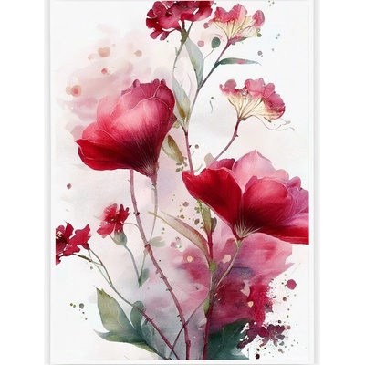 Plakát / Obraz Květinová harmonie 50 x 70 cm Pololesklý saténový papír S bílým okrajem