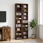 vidaXL Кабинет за CD 2 бр. Опушен дъб 33 x 23, 5 x 175 см (8012651)
