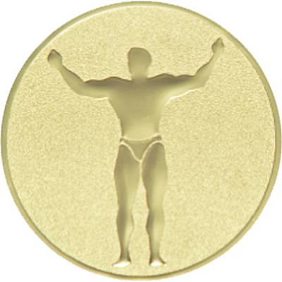 Emblém kulturistika zlato 50 mm – Zboží Dáma