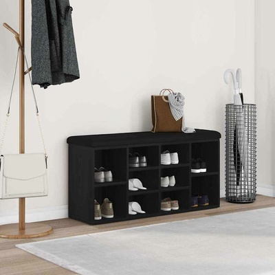 vidaXL Lavička na boty Černý dub 102 x 32 x 50 cm Kompozitní dřevo