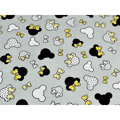 Mickey se žlutou mašlí na šedé new