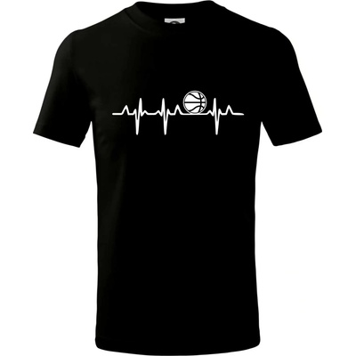 EKG basketbal tričko dětské bavlněné černá