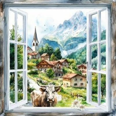 Ti-Flair Papierové obrúsky 3V alpský motív 33x33 cm 20 ks