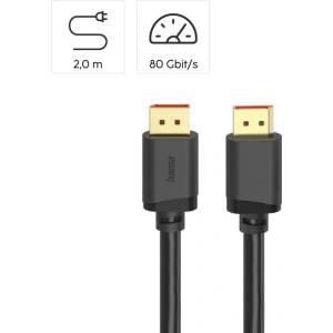 Hama Кабел HAMA DisplayPort DP 2.1, 2м, 16K Ultra-HD 80Gbit/s - HAMA-202032 (HAMA-202032)